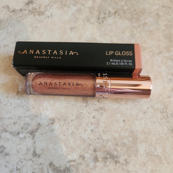 Two (2) Anastasia Beverly Hills Lip Gloss Amber Sparkle 3.1 Ml Mini - Picture 3 of 4